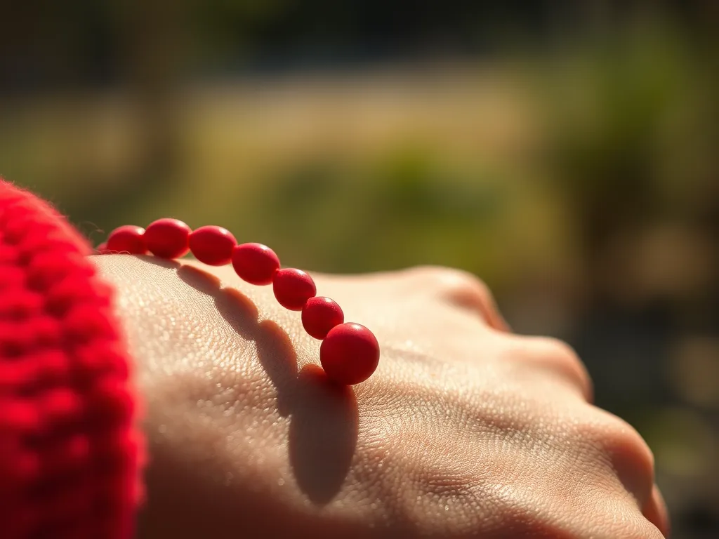 Co oznacza czerwona bransoletka na prawej ręce?